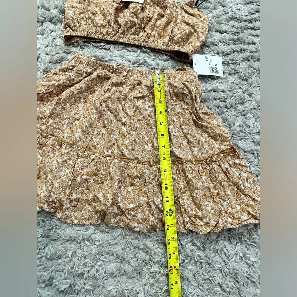 NWT-Womens size Small a Floral Tie-Strap Cami & Mini Skirt Set dress - Picture 8 of 11